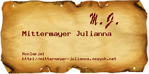 Mittermayer Julianna névjegykártya